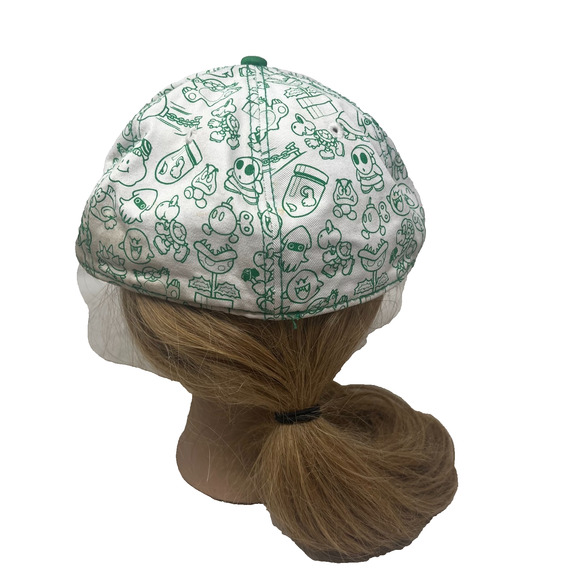 Nintendo Get A Life Green Trucker Hat Mens L 1-Up Mushroom Snapback - Picture 2 of 13